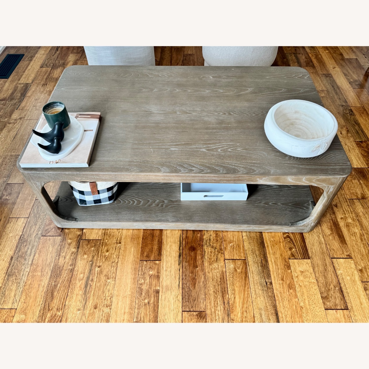 Restoration Hardware Martens Coffee Table in Aged Elm - image-2