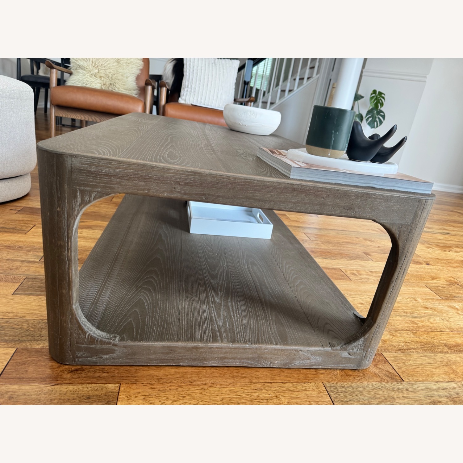 Restoration Hardware Martens Coffee Table in Aged Elm - image-3