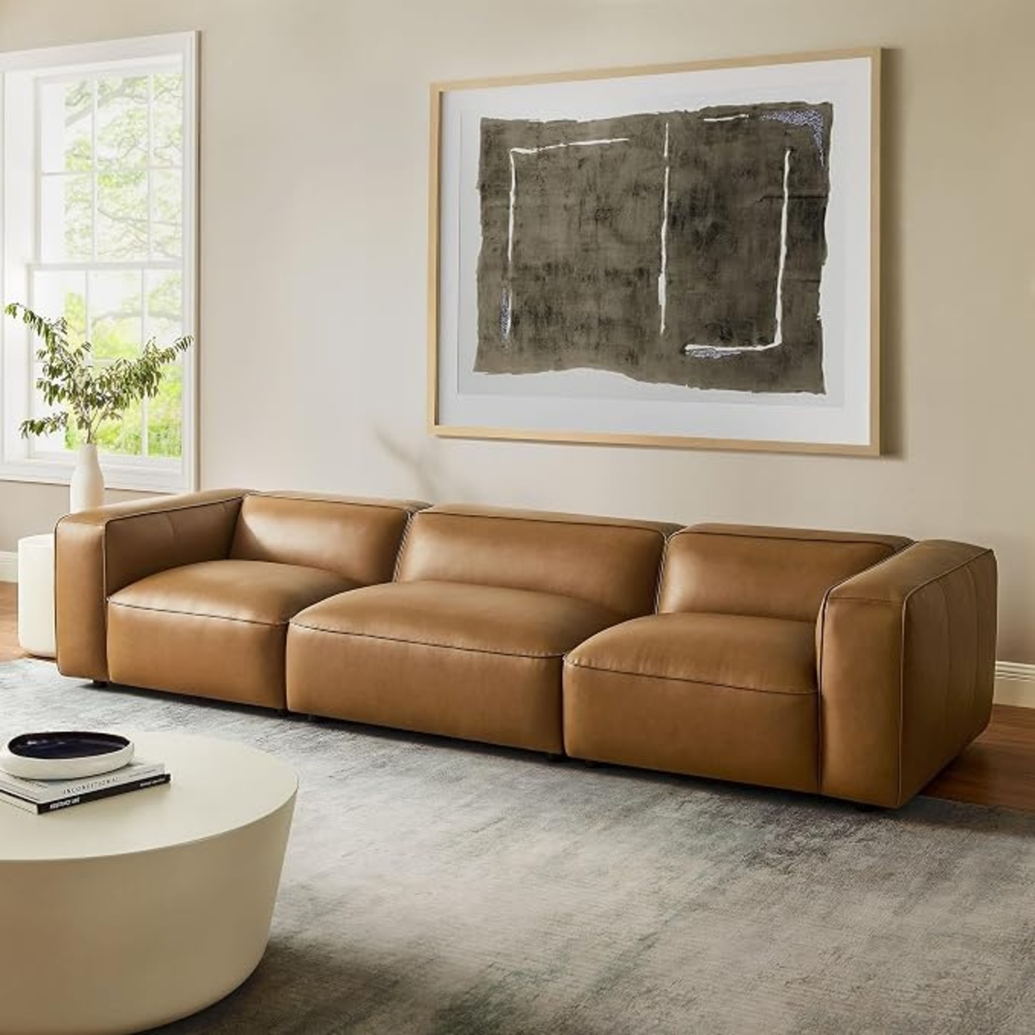 Modway Auren Faux Leather 3+ Piece Sectional - image-6