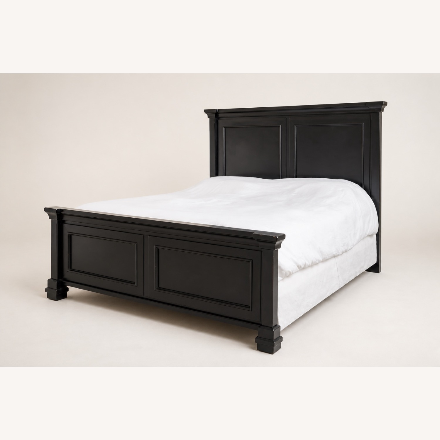 Black Wood Queen Panel Bed - image-4