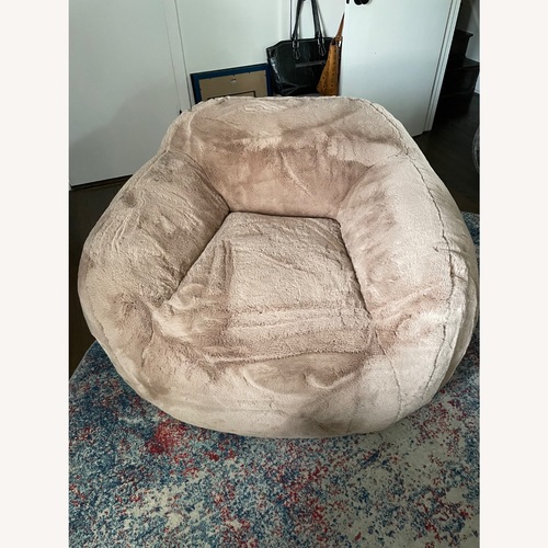Used Oversized Beige / Tan Bear Chair/ Armchair for sale on AptDeco