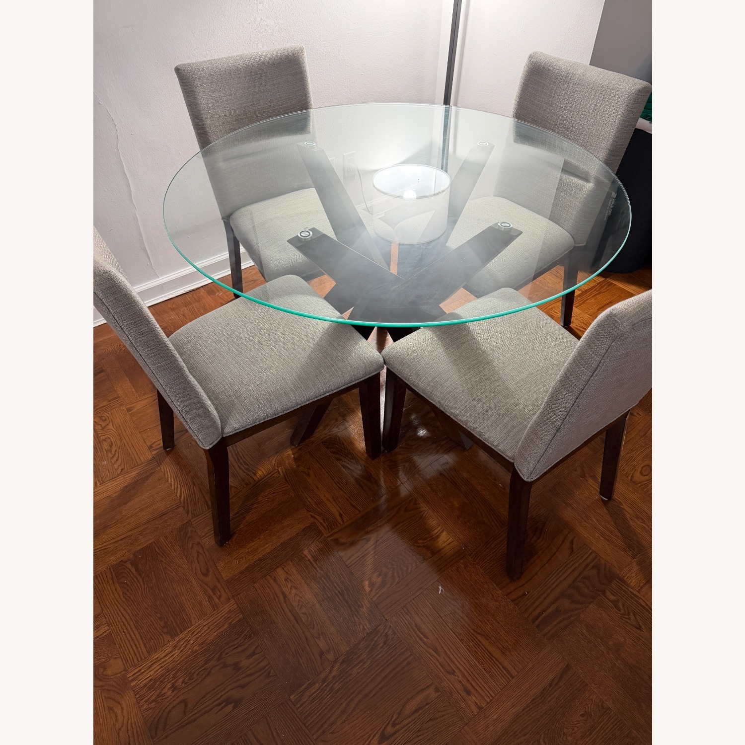 Macy's Amy Light Brown 5 Pc Glass Dining Set - image-2