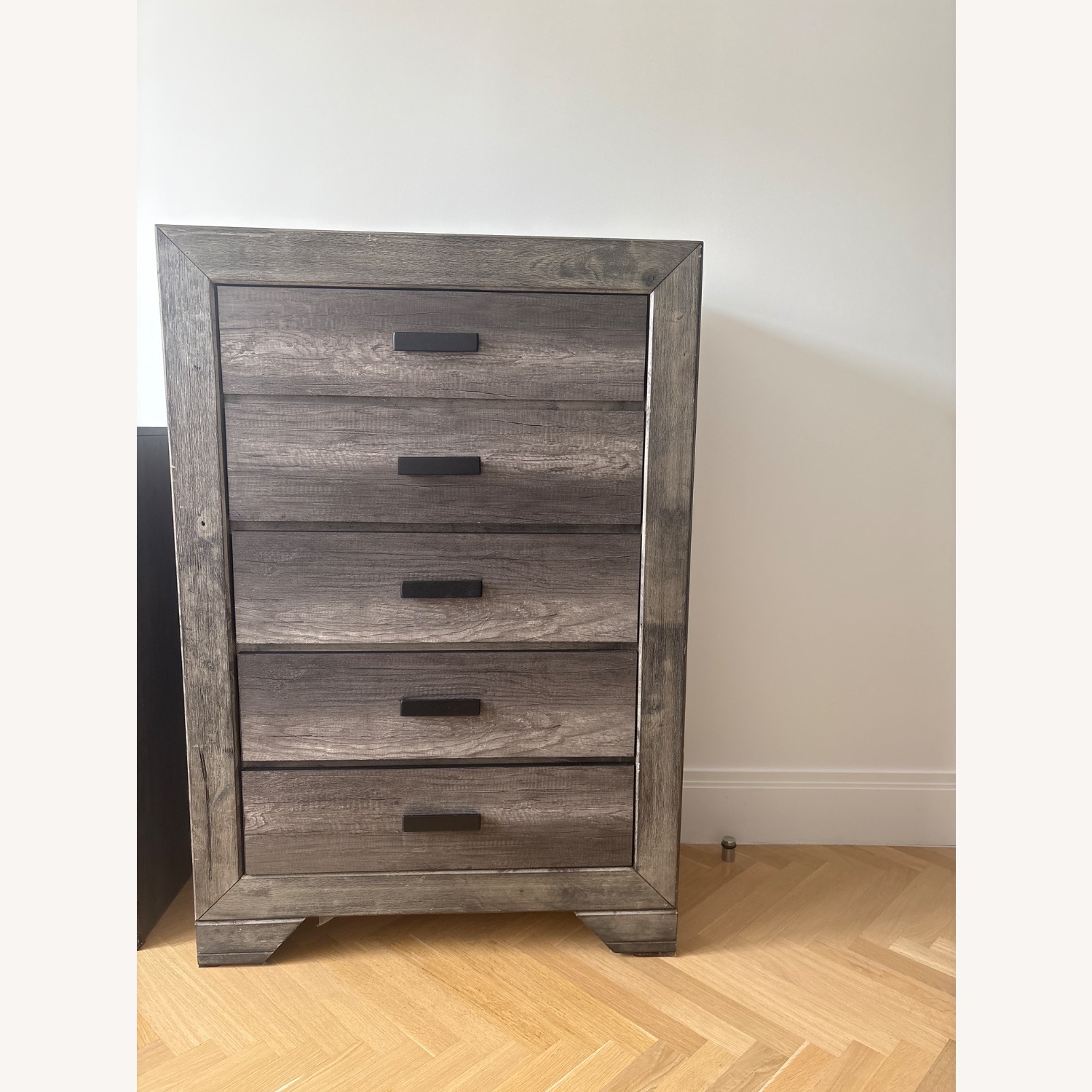 Dark Gray Wood Dresser - image-1
