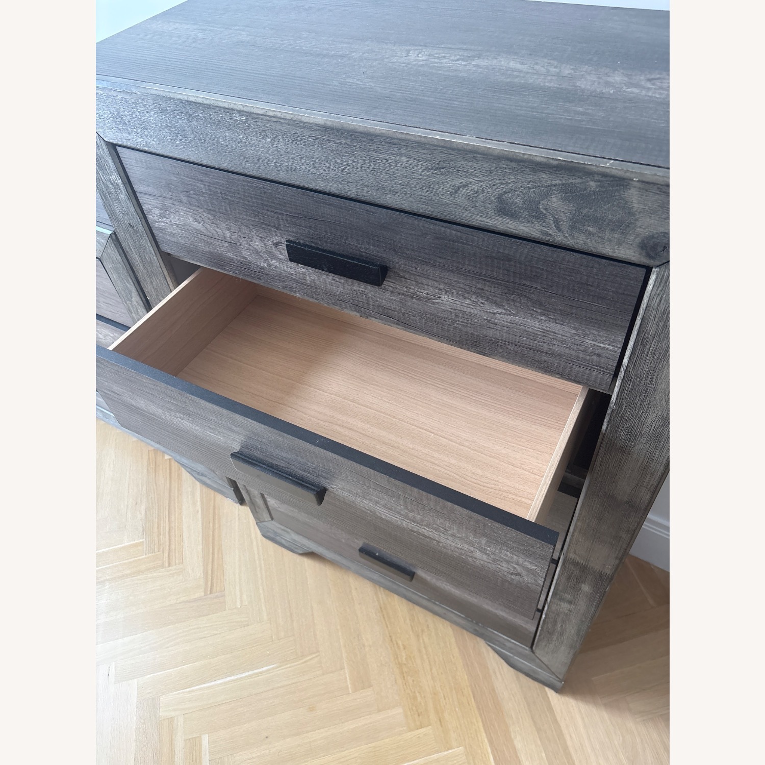 Dark Gray Wood Dresser - image-4