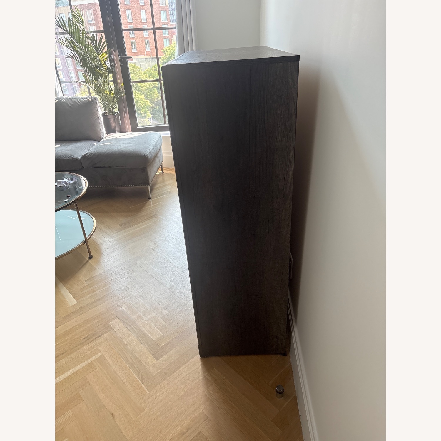 Dark Gray Wood Dresser - image-2