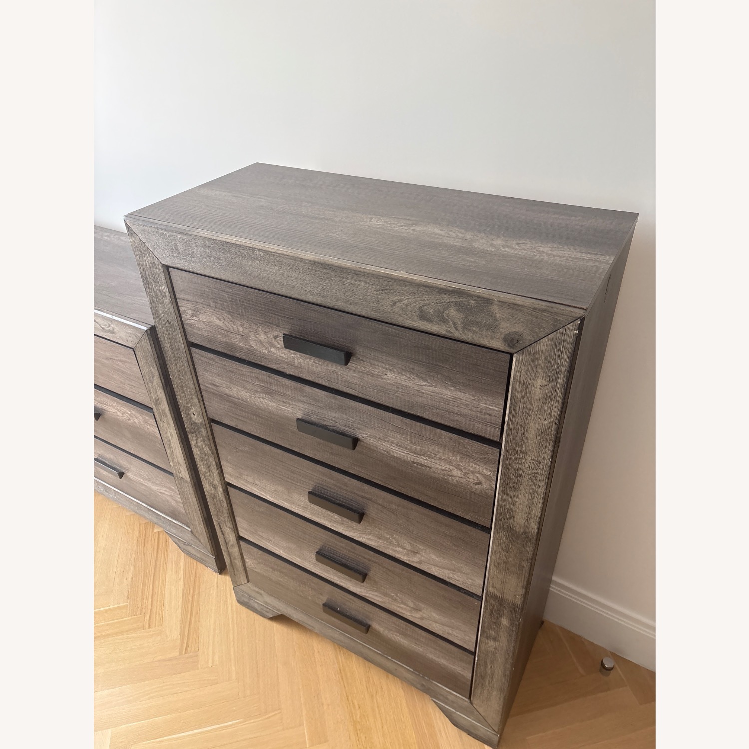 Dark Gray Wood Dresser - image-3