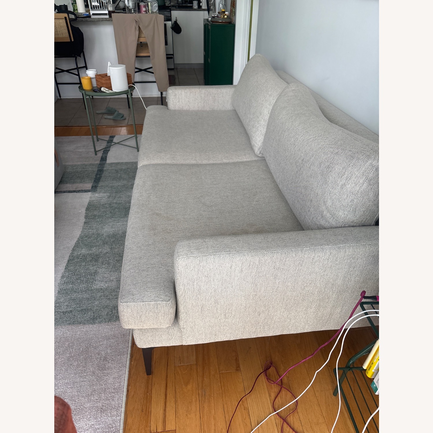 West Elm Andes Light Gray Fabric 2 Seater Sofa - image-4