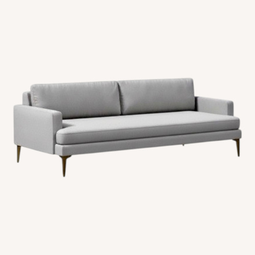 Used West Elm Andes Light Gray Fabric 2 Seater Sofa for sale on AptDeco