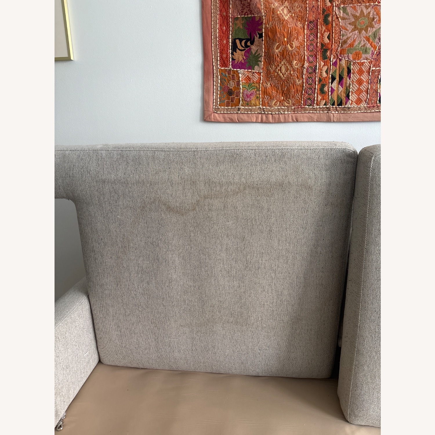 West Elm Andes Light Gray Fabric 2 Seater Sofa - image-7