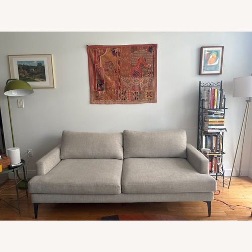 Used West Elm Andes Light Gray Fabric 2 Seater Sofa for sale on AptDeco