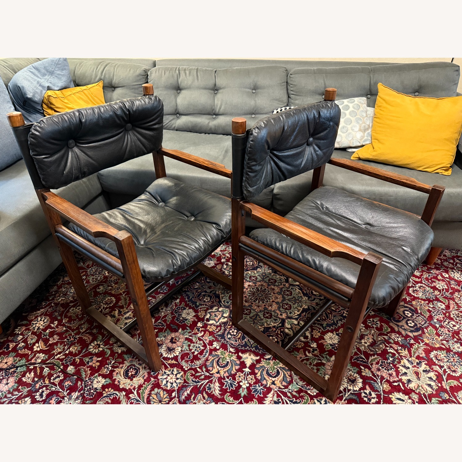 Pair of Mid Century Chairs Jonathn Ginat - image-2