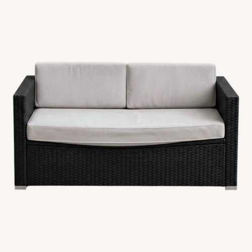 Used Black Rattan Balcony Set for sale on AptDeco