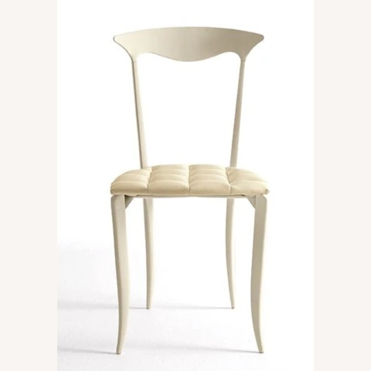 Set of 10 White Dining Chairs FASEM - image-2