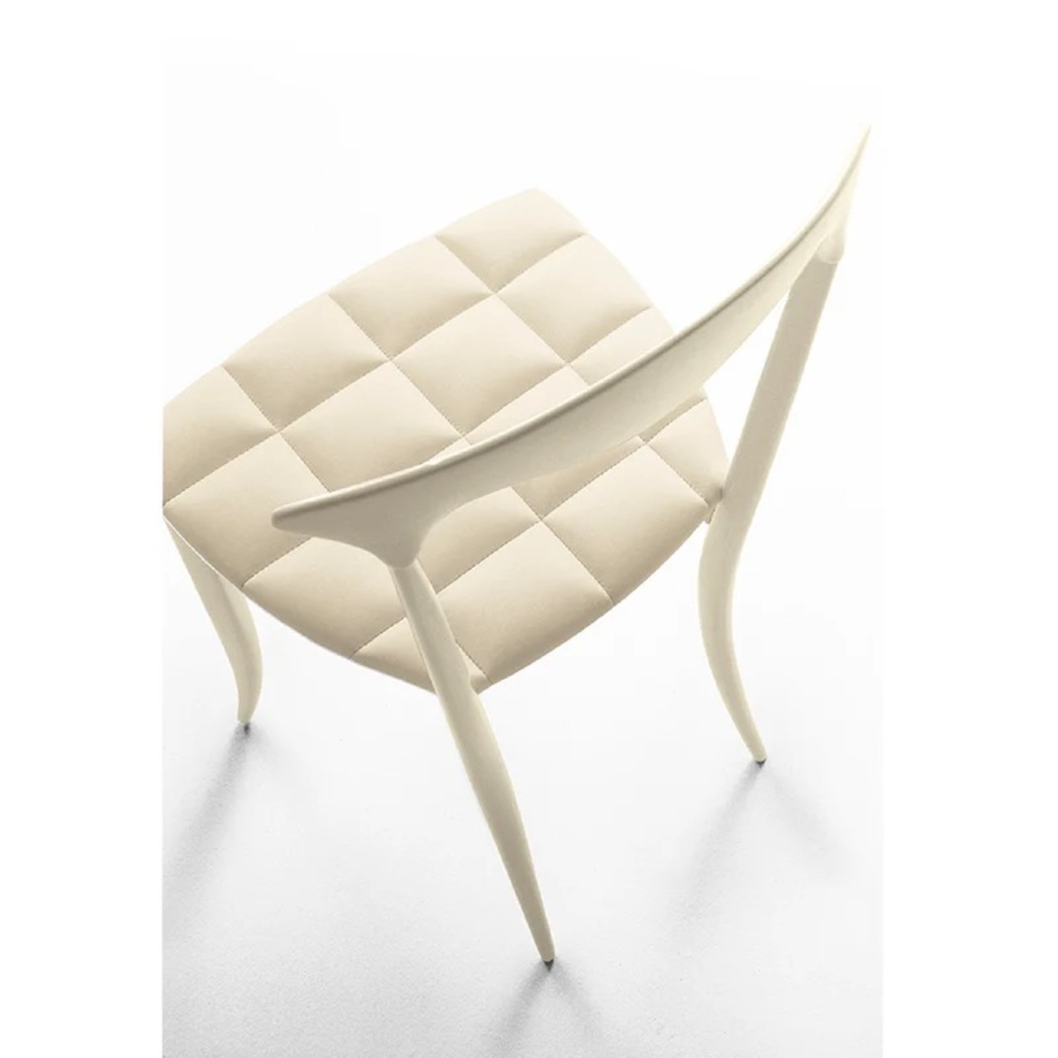 Set of 10 White Dining Chairs FASEM - image-3