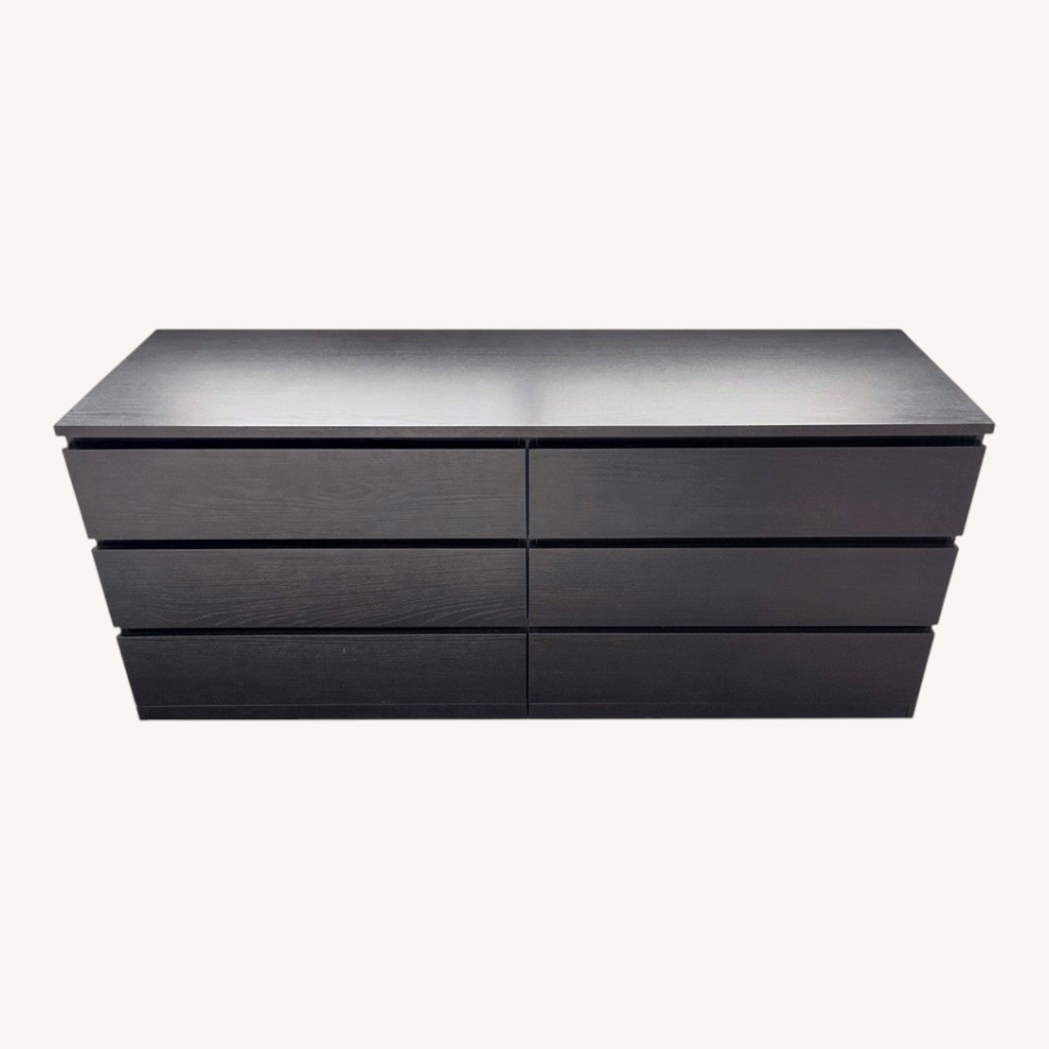 Black Six-Drawer Dresser - image-0