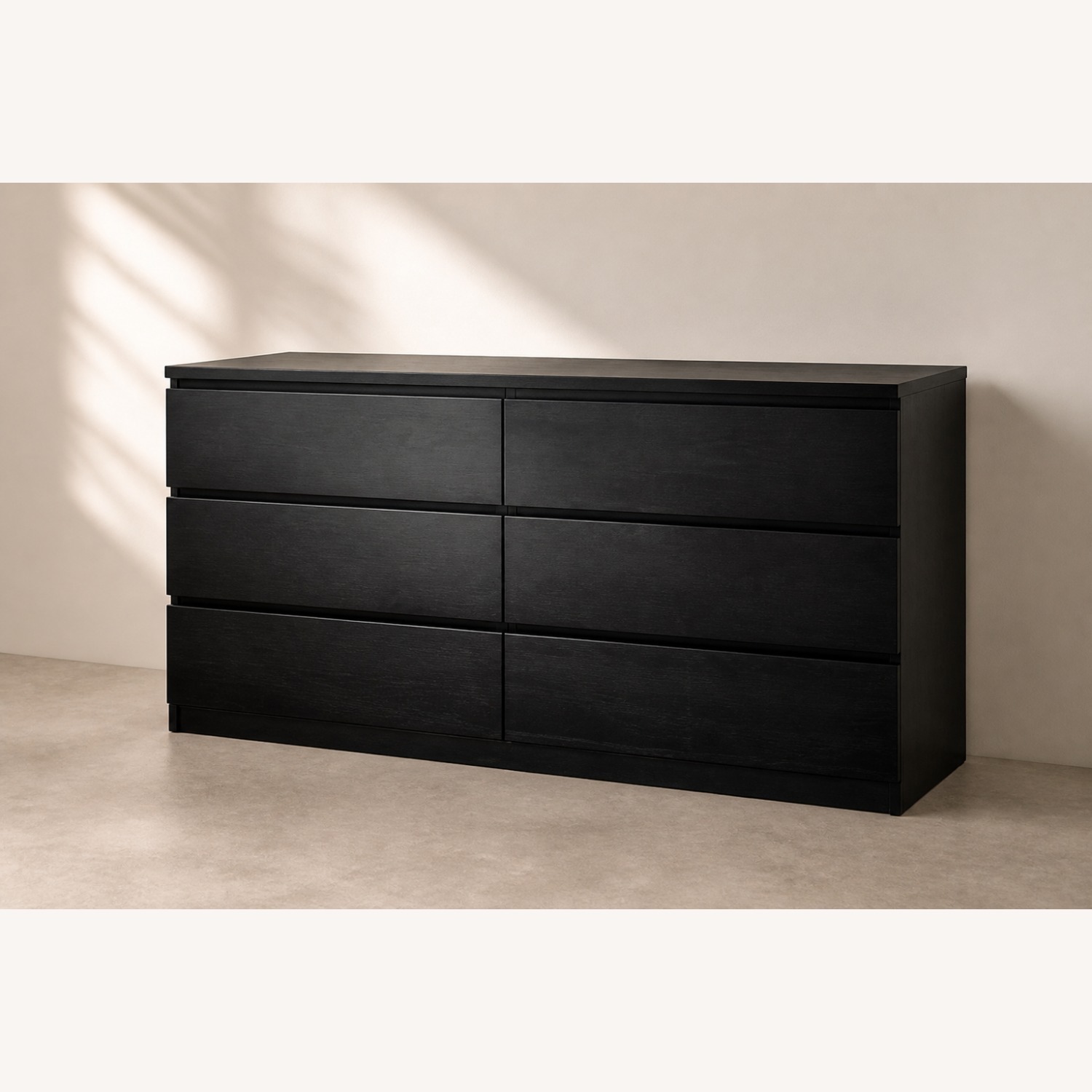 Black Six-Drawer Dresser - image-5