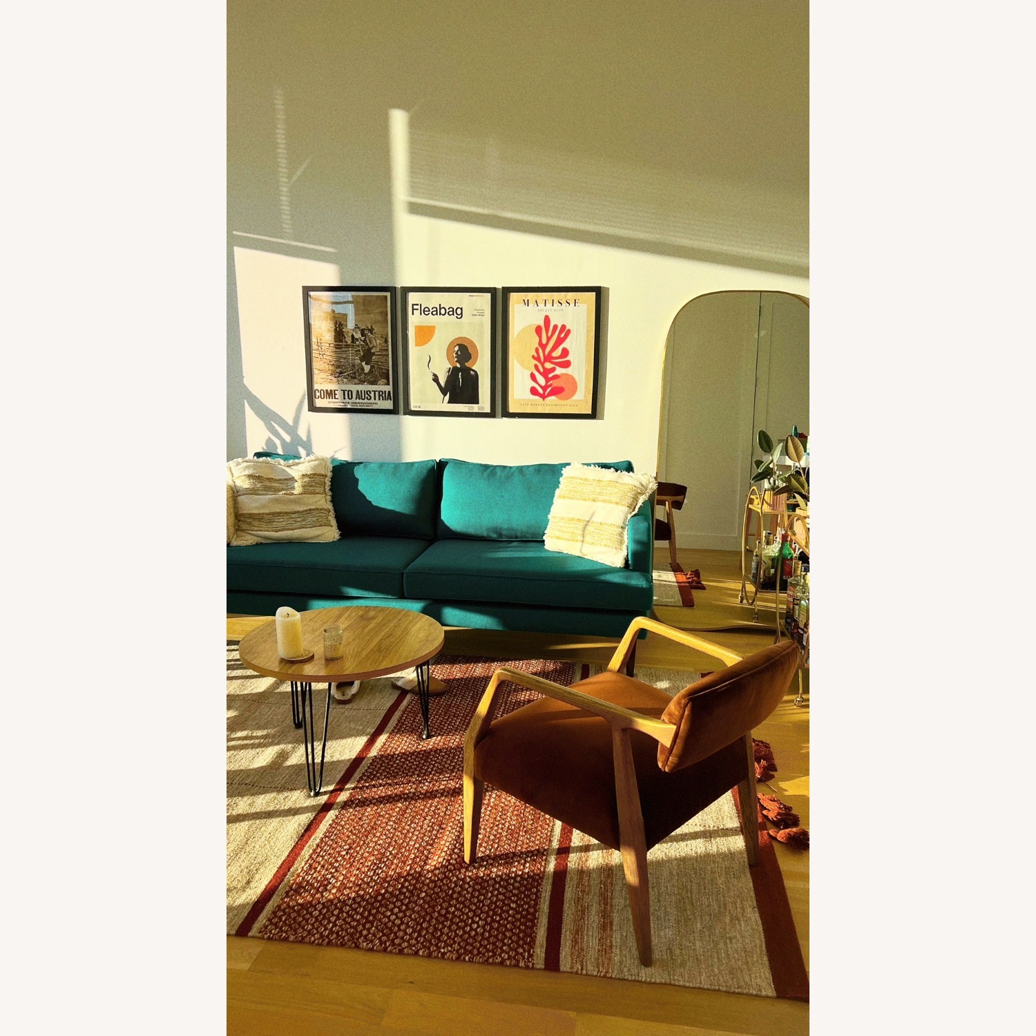 Modway Agile Upholstered Fabric Sofa in Teal - image-2