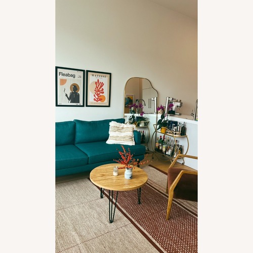 Used Modway Agile Upholstered Fabric Sofa in Teal for sale on AptDeco