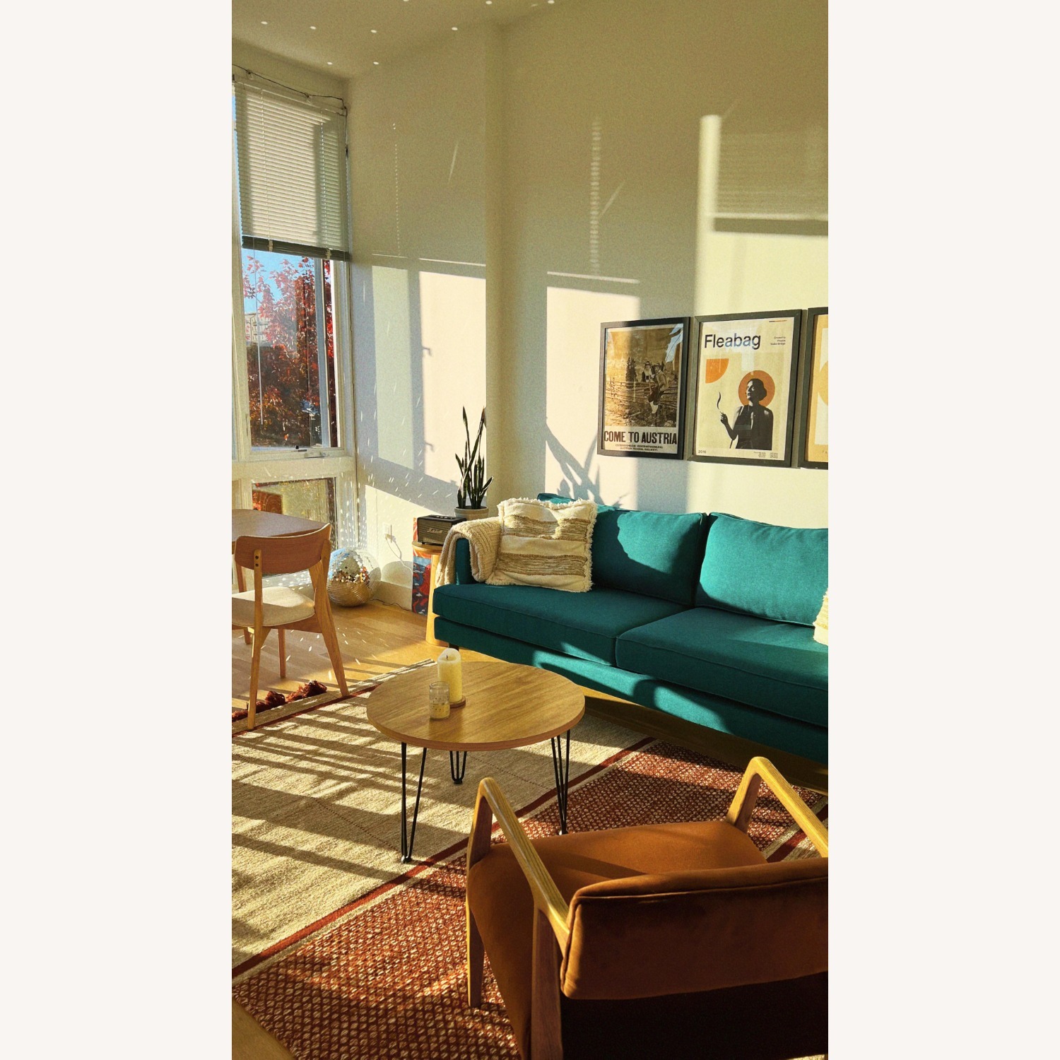 Modway Agile Upholstered Fabric Sofa in Teal - image-3
