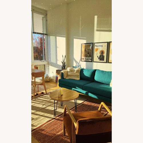 Used Modway Agile Upholstered Fabric Sofa in Teal for sale on AptDeco