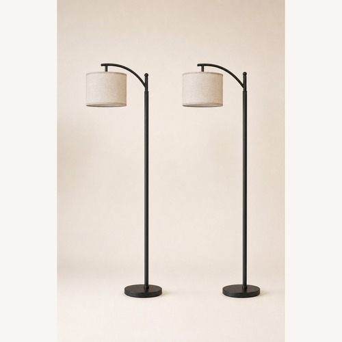 Used Amazon Black Floor Lamps Pair for sale on AptDeco