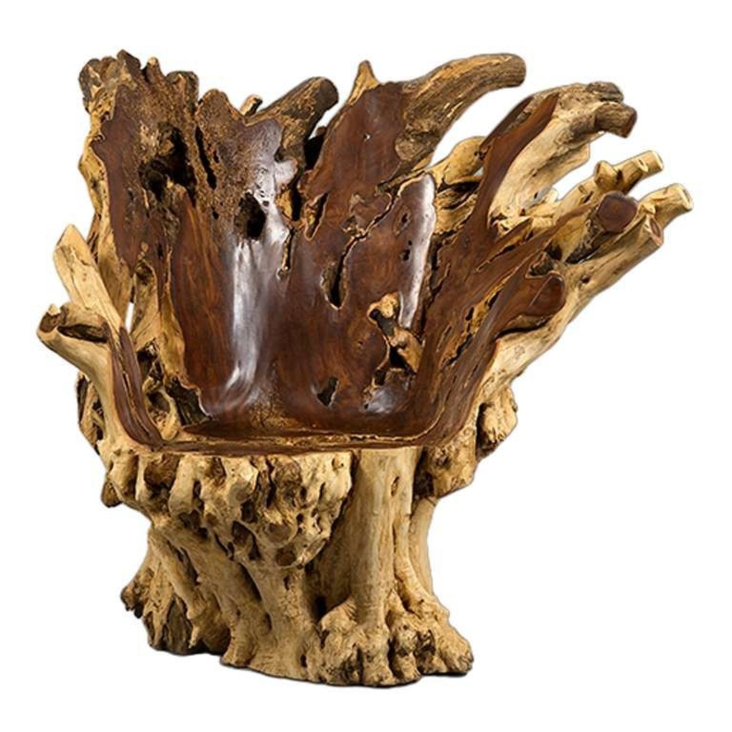 Light Brown Wood Armchair - image-4