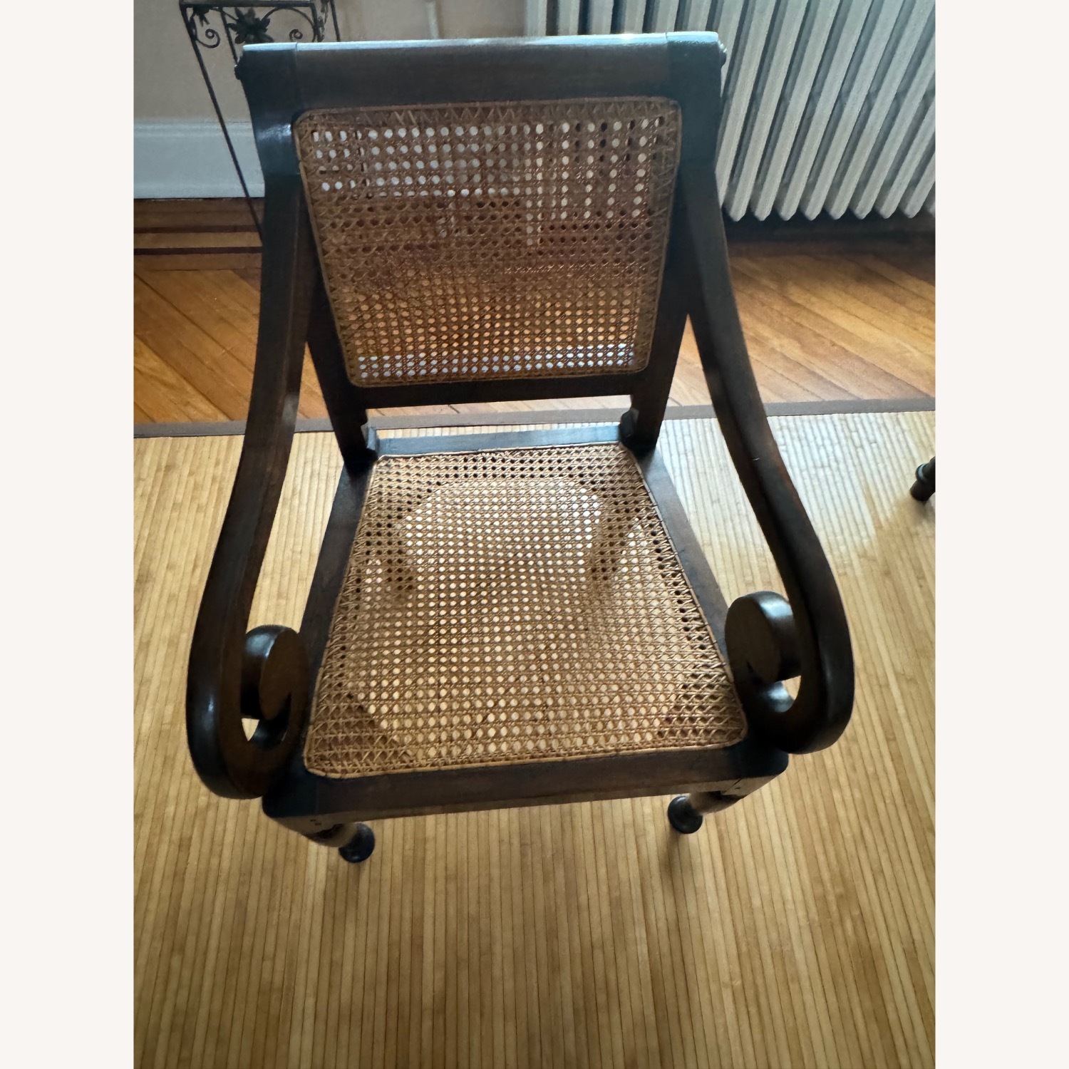 Vintage/Antique Dark Brown Wood Armchair - image-2