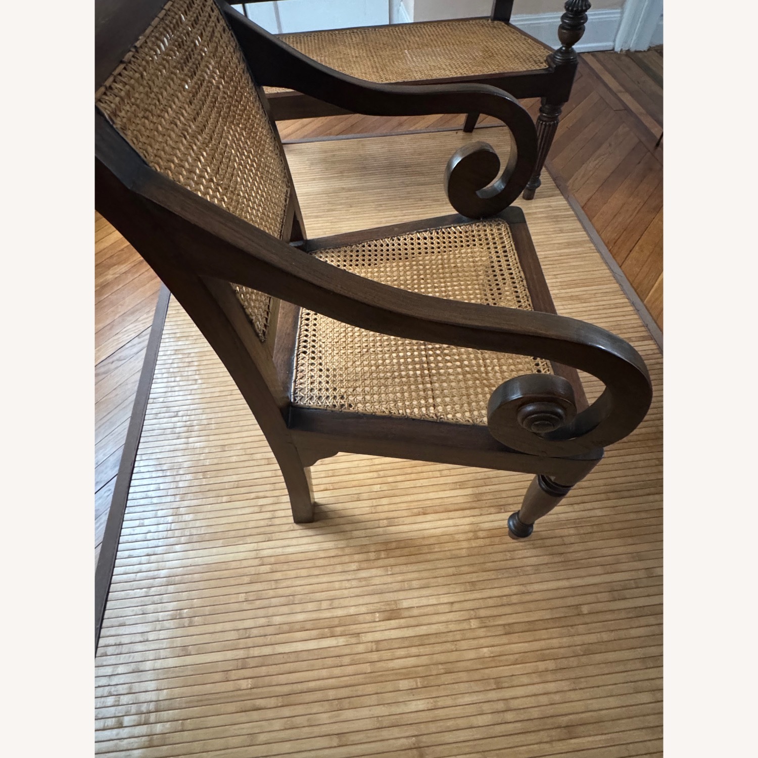 Vintage/Antique Dark Brown Wood Armchair - image-8