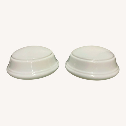 Used Mid-Century Modern White Opal Glass Flying Saucers for sale on AptDeco