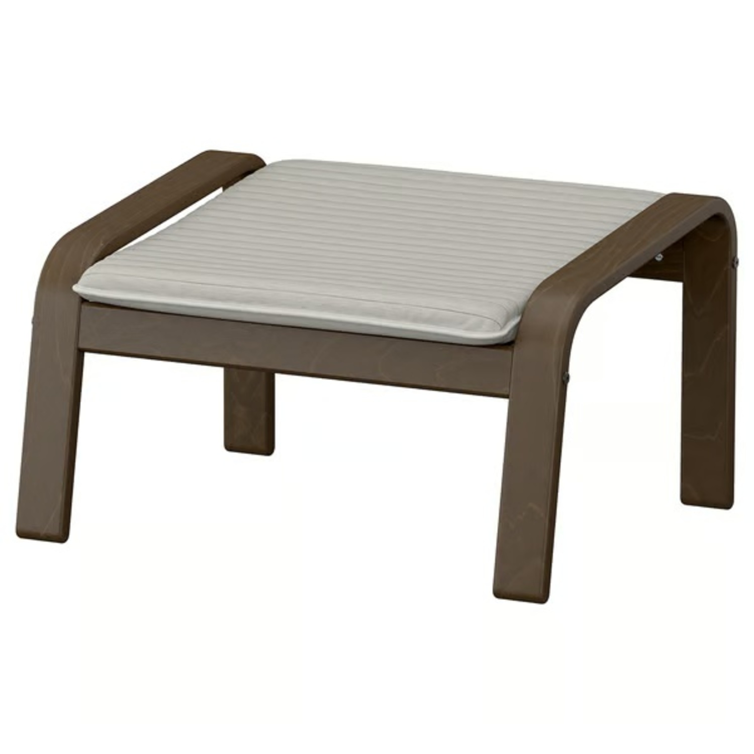 IKEA Poang White Leather Ottoman - image-4