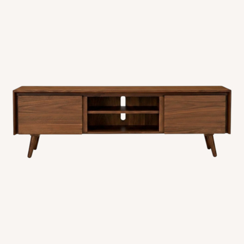 Used Article Seno Dark Brown Wood Media Storage for sale on AptDeco