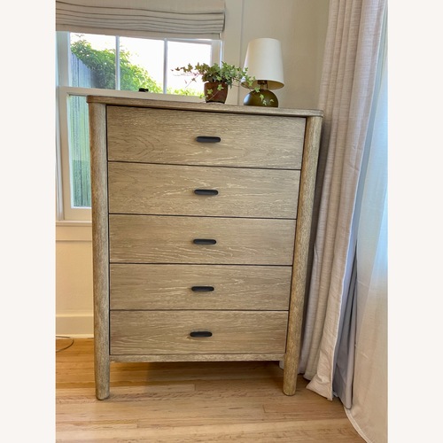 Used West Elm Light Brown Wood Tall Dresser for sale on AptDeco