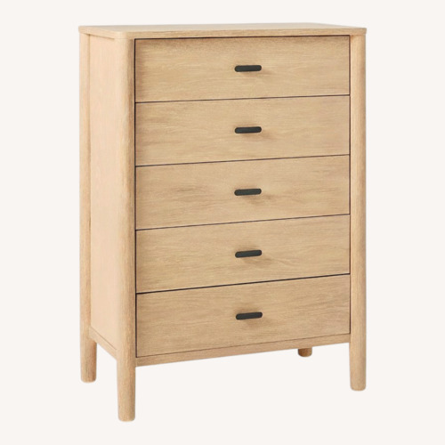 Used West Elm Light Brown Wood Tall Dresser for sale on AptDeco