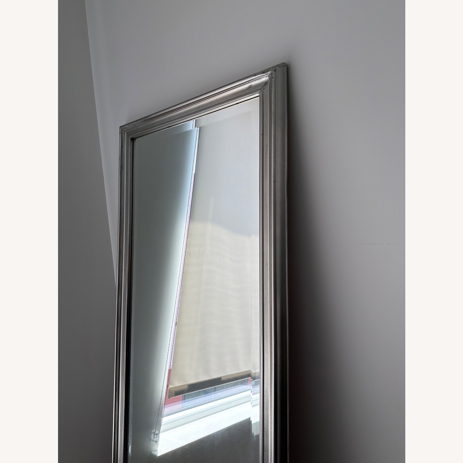 Vintage/Antique Light Gray Floor Mirror - image-2