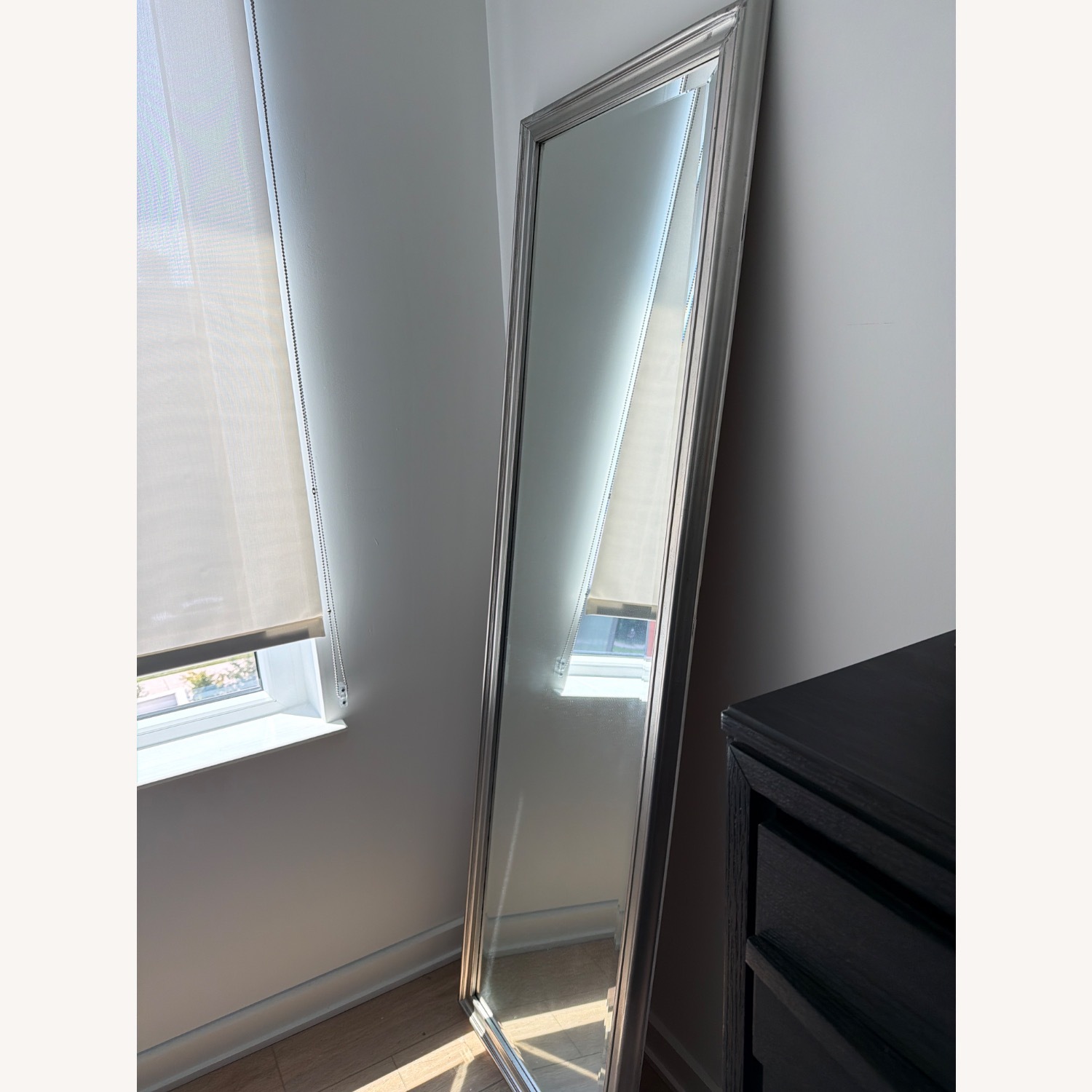 Vintage/Antique Light Gray Floor Mirror - image-4