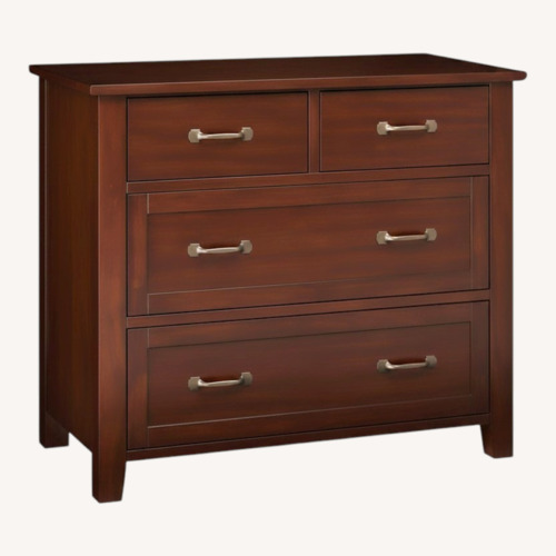 Used Pottery Barn Stratton Dark Brown Wood Dresser for sale on AptDeco