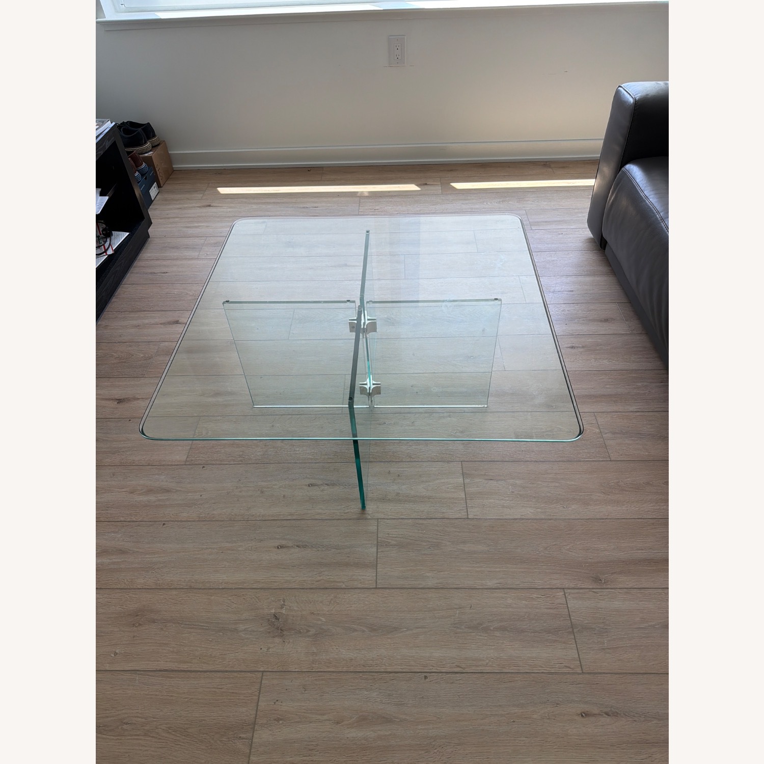 Vintage/Antique Natural Glass Coffee Table - image-2