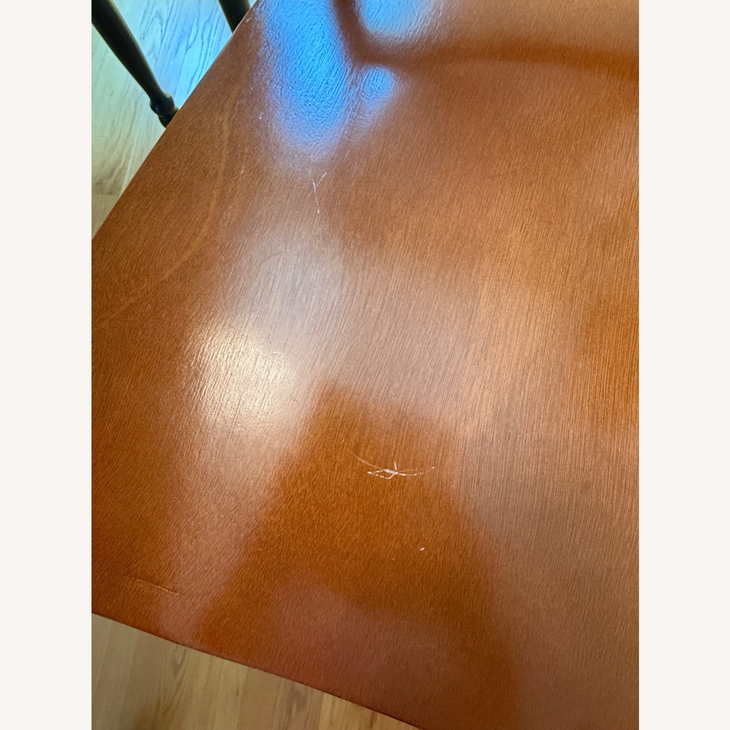 Dark Brown and Black Wood 4 Chairs Dining Set - image-14