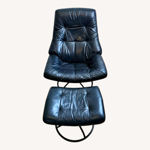 Used Vintage 1980s Stressless Recliner & Ottoman for sale on AptDeco