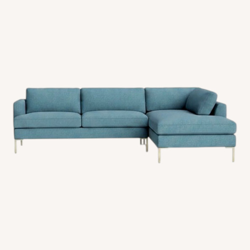Used Anthropologie Blue 2 Piece Sectional for sale on AptDeco