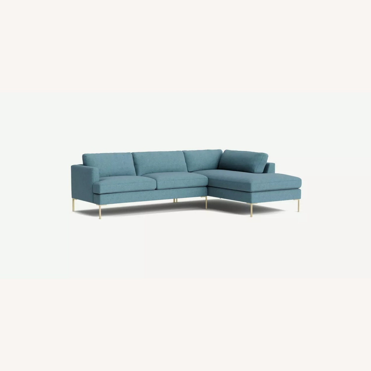 Anthropologie Blue 2 Piece Sectional - image-5