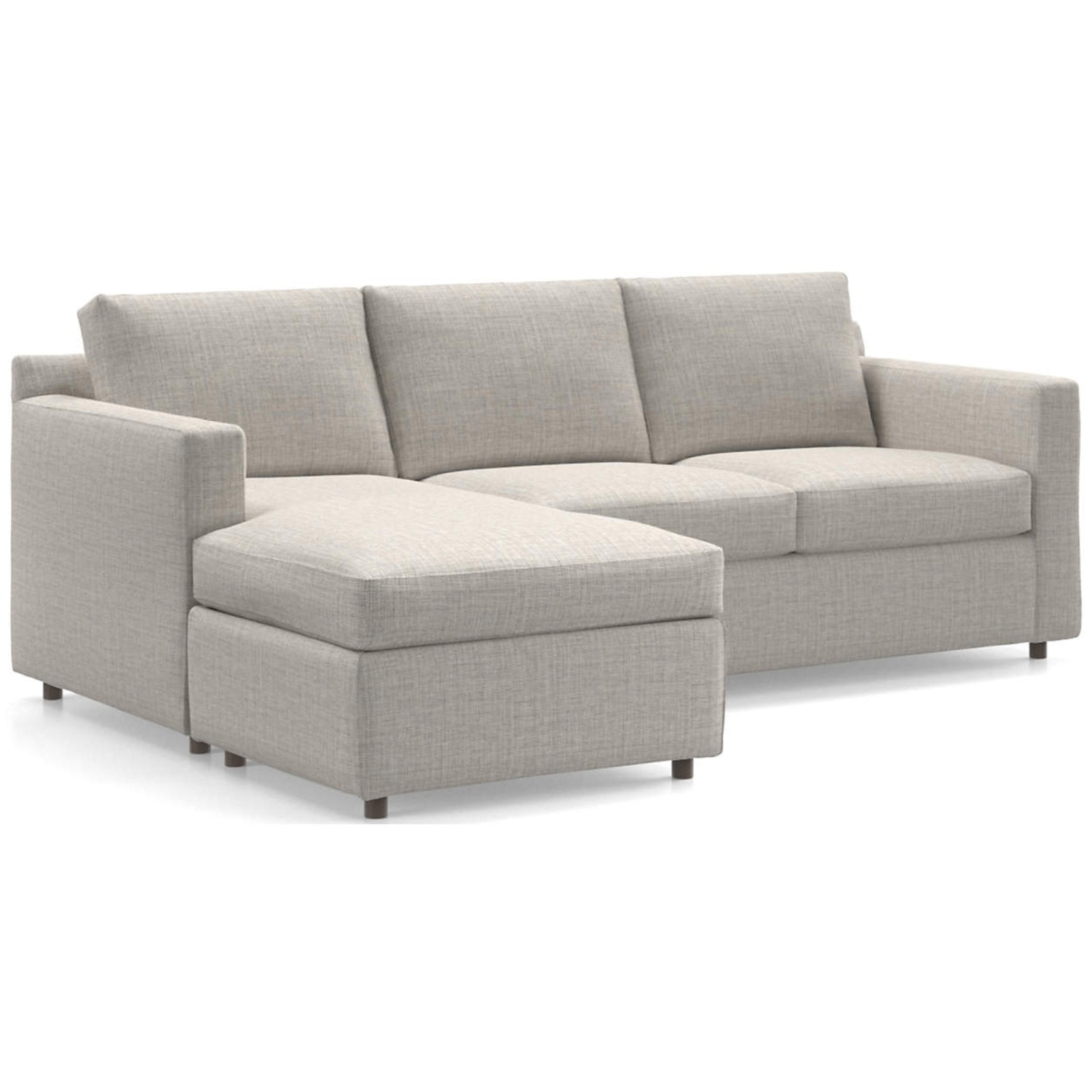 Crate & Barrel Light Gray 2 Piece Sectional - image-4