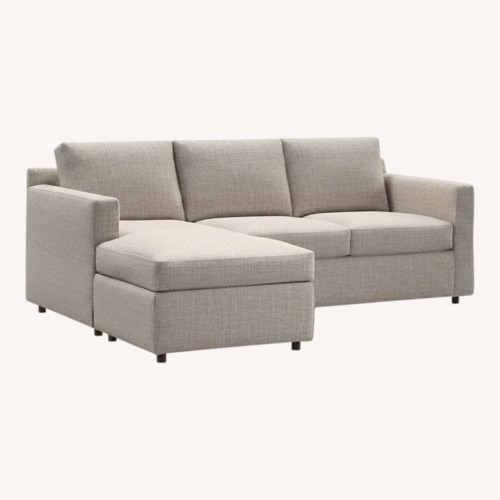 Used Crate & Barrel Light Gray 2 Piece Sectional for sale on AptDeco
