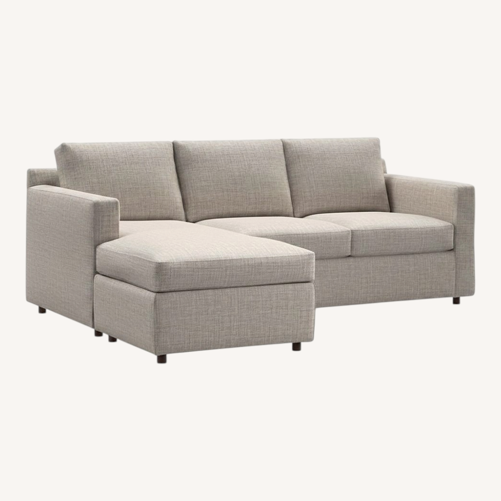 Image of Crate & Barrel Light Gray 2 Piece Sectional