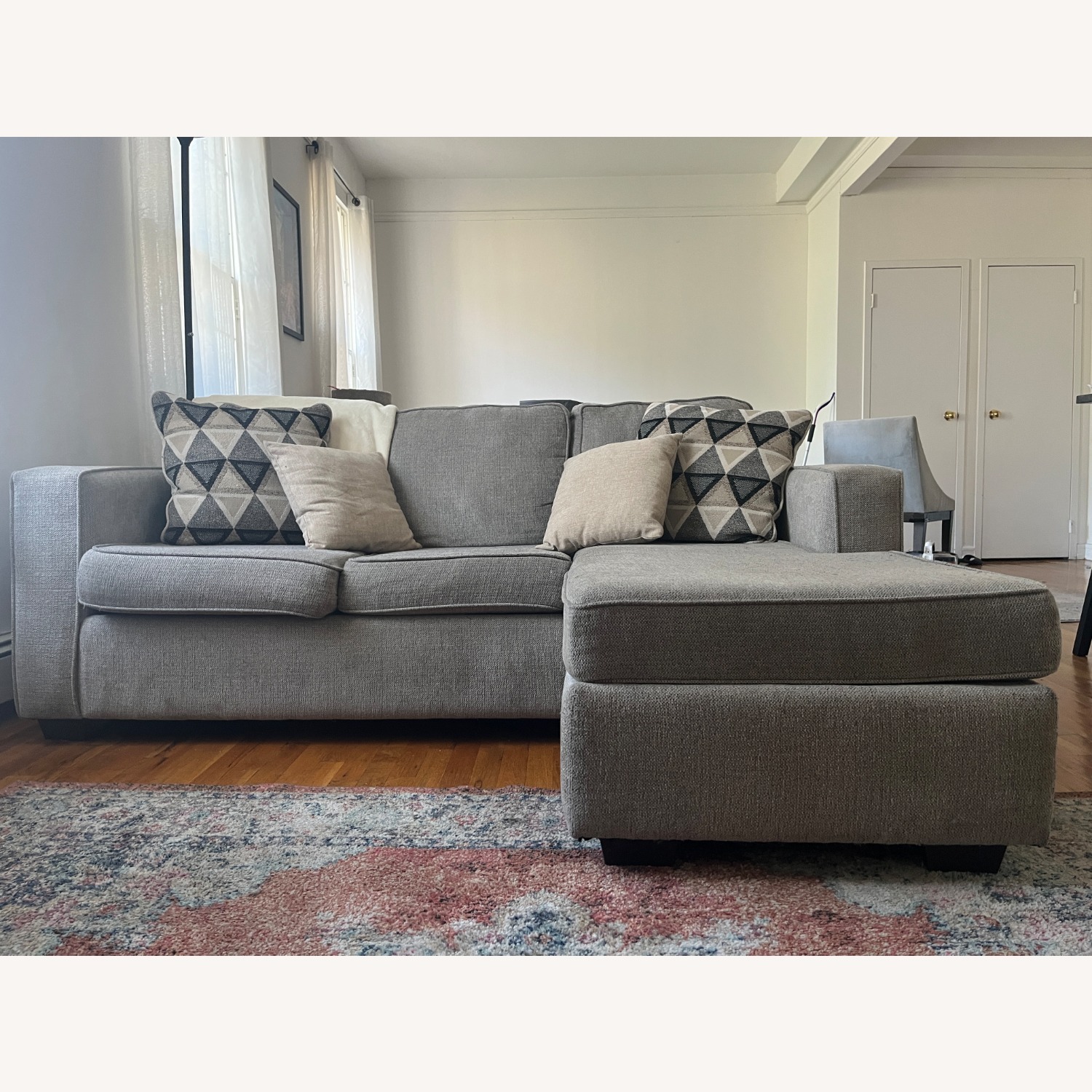 Gray 2-Piece Chaise Sectional Sofa - image-1