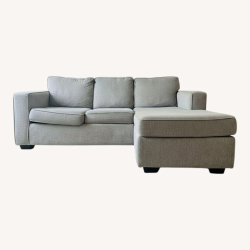 Used Gray 2-Piece Chaise Sectional Sofa for sale on AptDeco