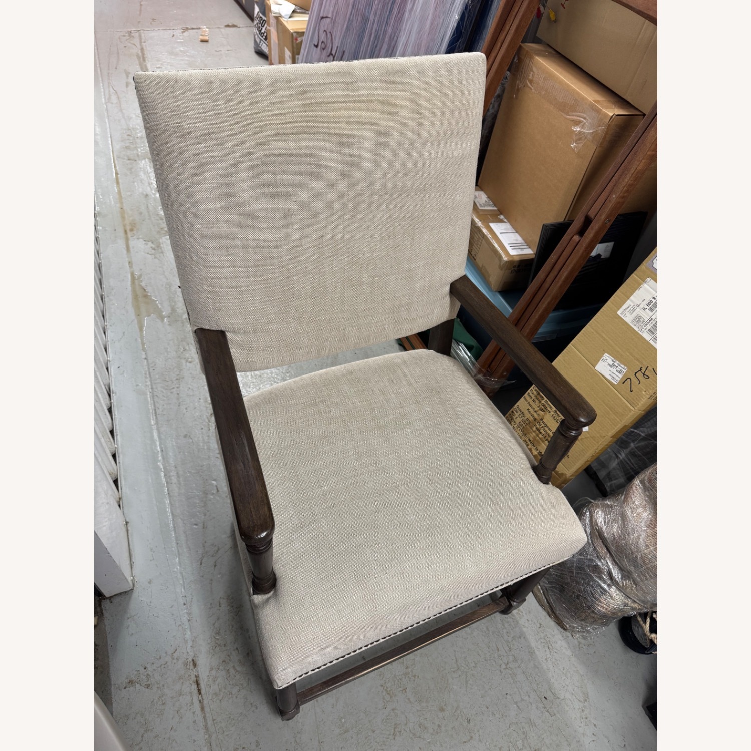 Restoration Hardware Natural Fabric Accent Chair - image-3