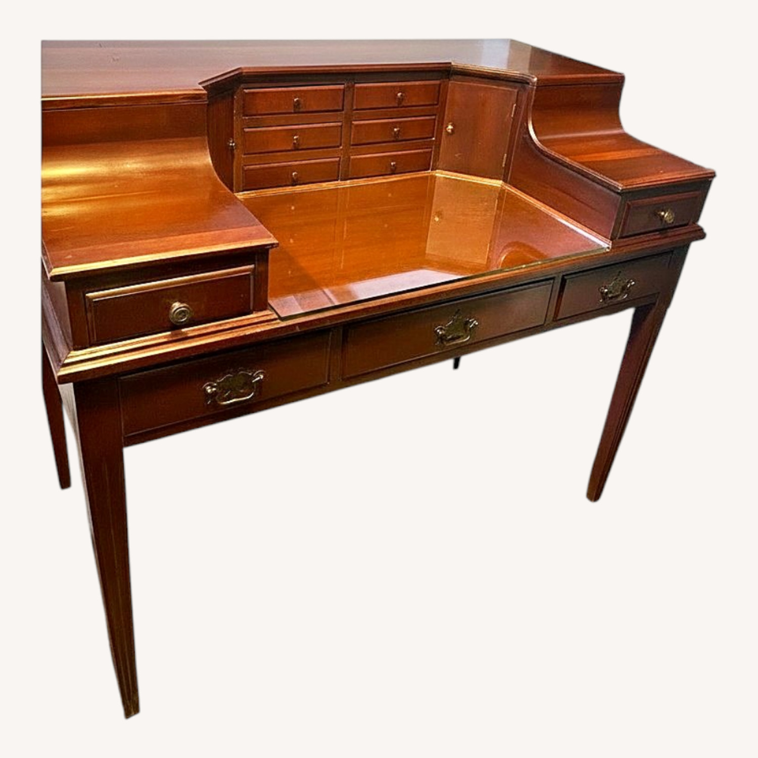 Vintage/Antique Dark Brown Wood Desk - image-4