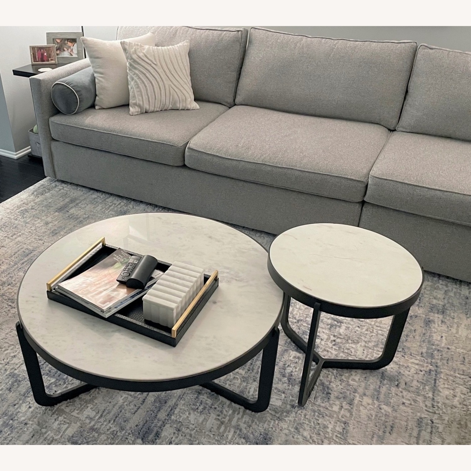 West Elm Harris Light Gray 3+ Piece Sectional - image-2