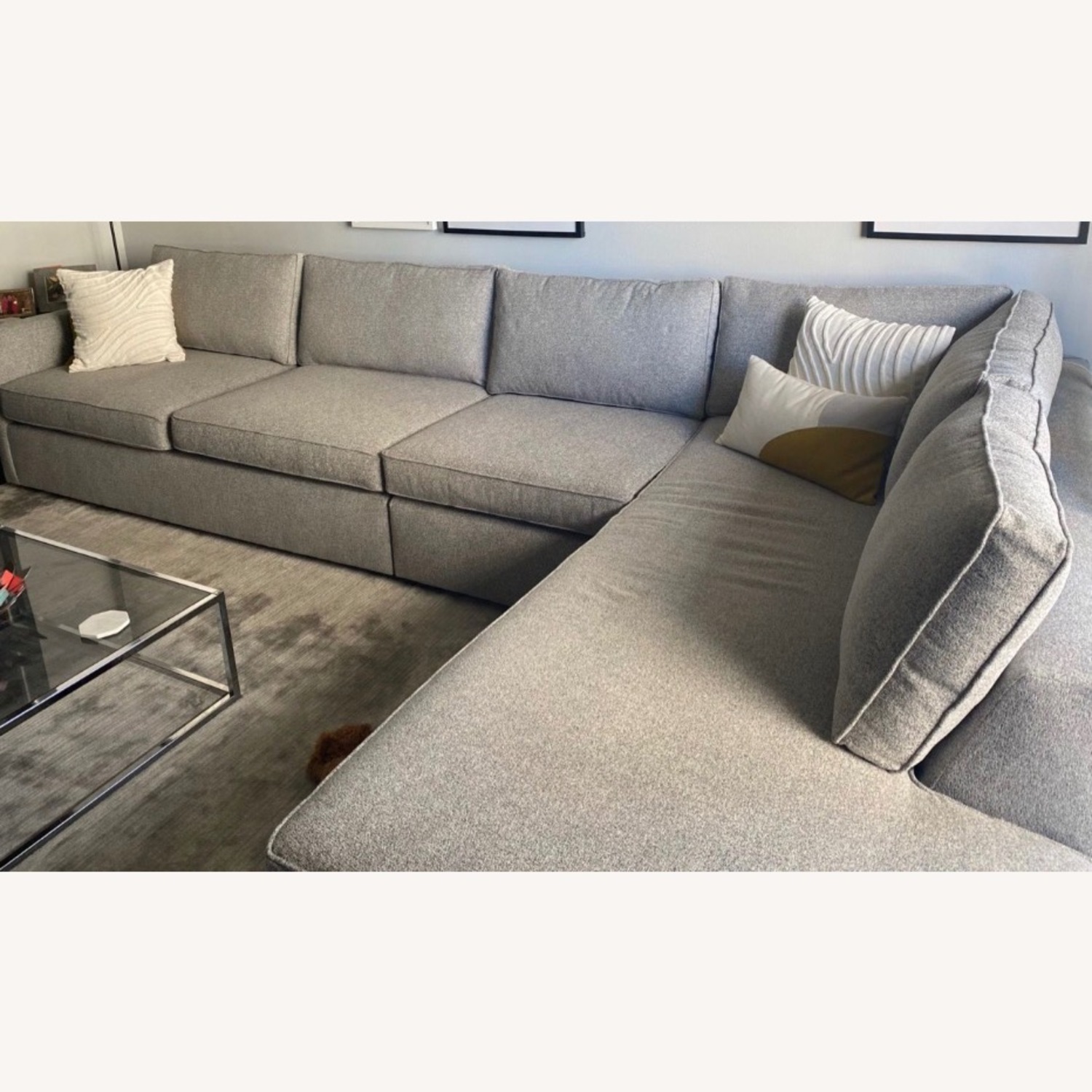 West Elm Harris Light Gray 3+ Piece Sectional - image-1